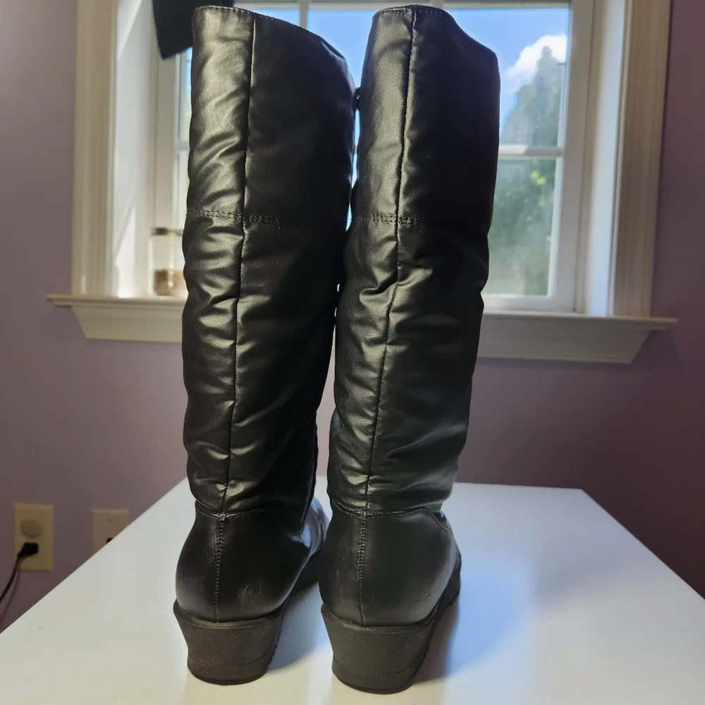 Naturalizer Black Rain or Snow Side Zip Up Boots Size 7
